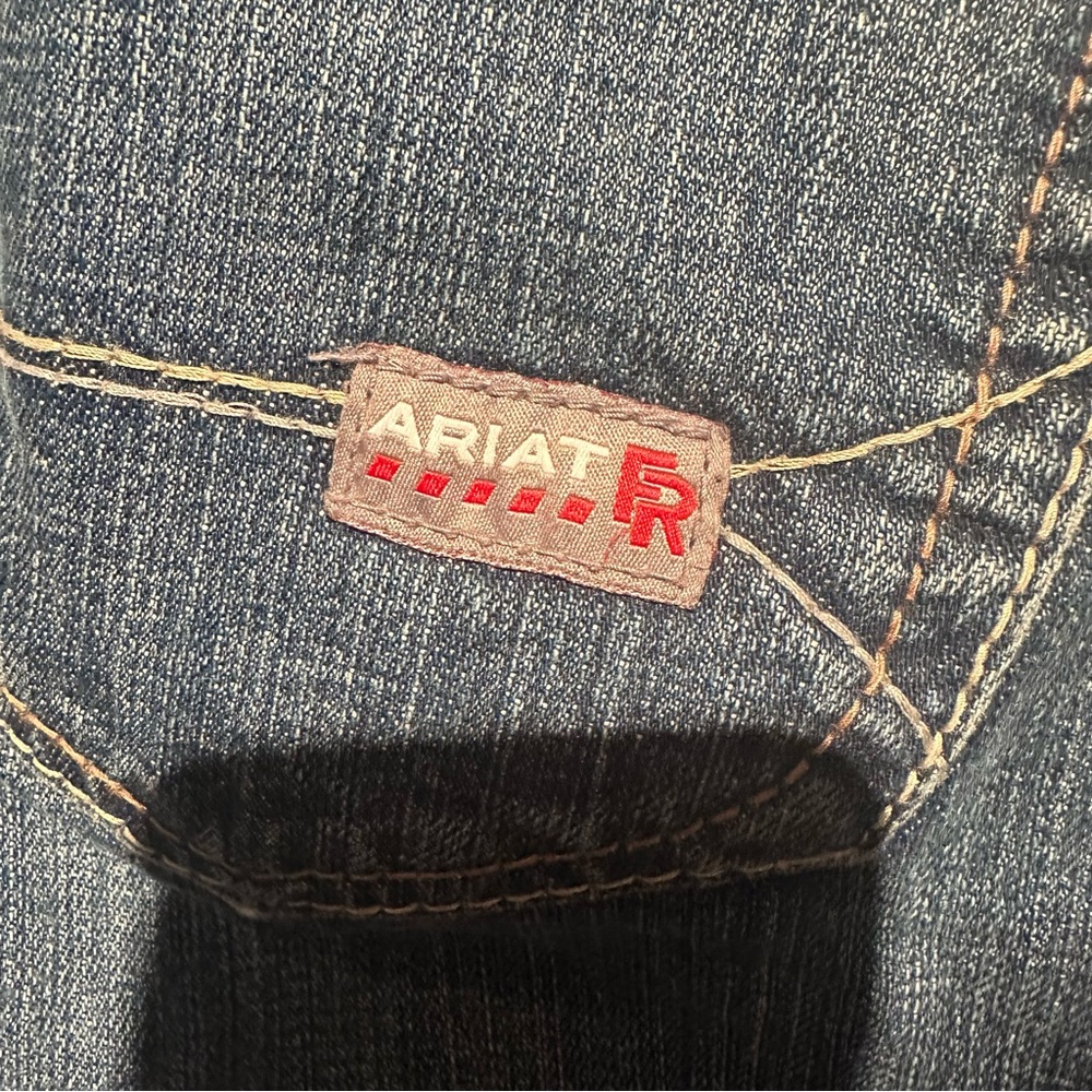 Ariat FR Dark Blue Boot Cut Jeans - Picture 3 of 6